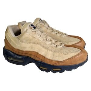 Nike Air Max 95 Premium Mens Size 8.5 Ale Brown Leather Streetwear Beige